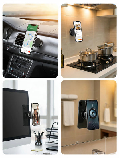 Sturdy Magnetic Mobile Phone Car Holder Adsorb In 1s Attached To Car Dashboard Compatible With All Mobile Phones Universal Magnetic Holder Multifunctional Mobile Phone Magnetic Suction Bracket Car Ess