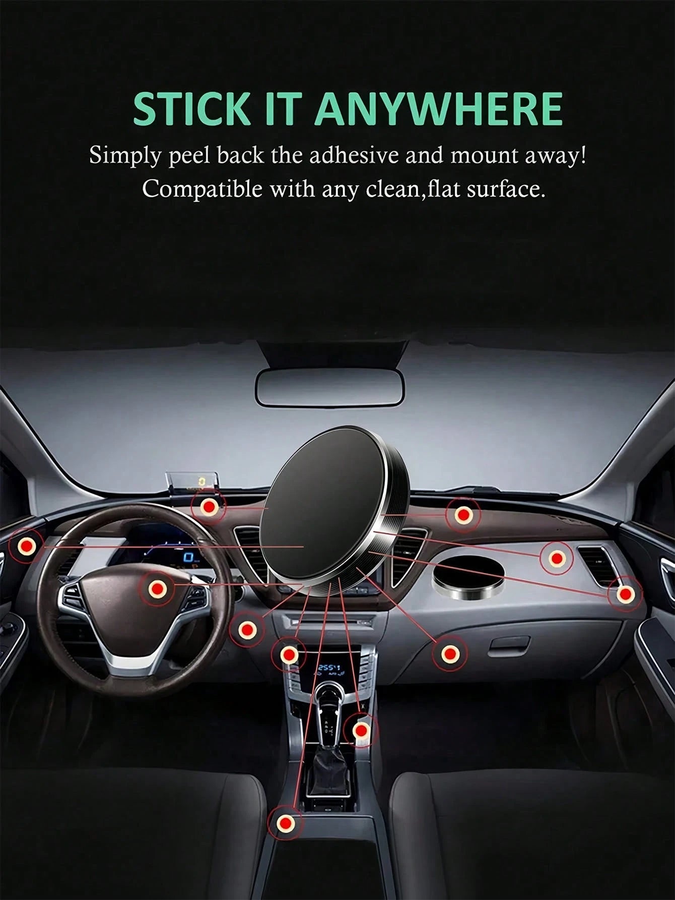 Sturdy Magnetic Mobile Phone Car Holder Adsorb In 1s Attached To Car Dashboard Compatible With All Mobile Phones Universal Magnetic Holder Multifunctional Mobile Phone Magnetic Suction Bracket Car Ess