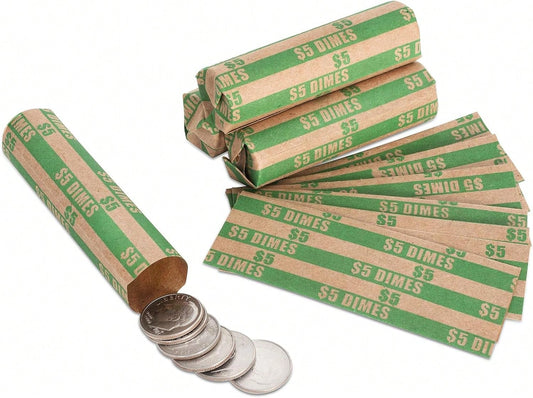 Sumerfnt Dime Coin Wrappers Dimes Only Flat Dime Rolls 110 PCS