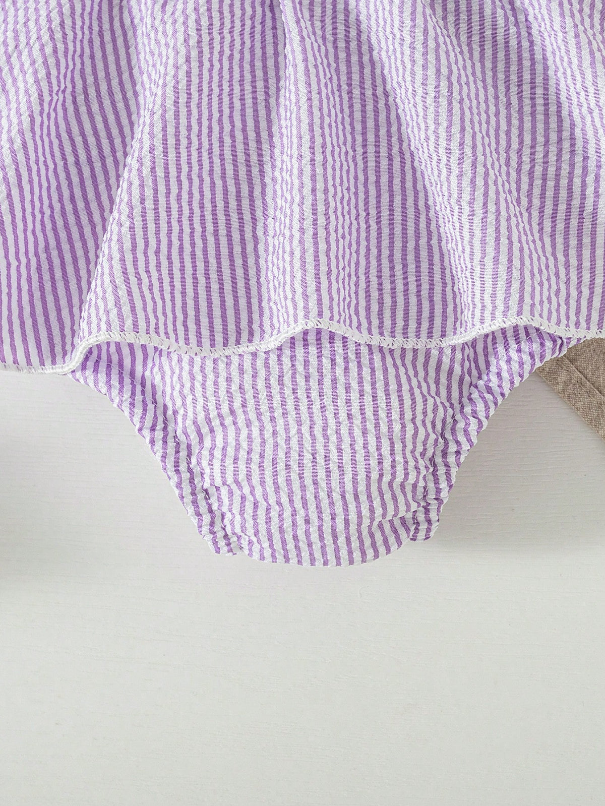 Summer Baby Girls' Striped Bodysuit With Big Bow Decor, Cap Sleeve Suspender Bodysuit, Versatile Outfits For Infants, With Sun Hat, Newborn Summer Clothing Gift, Baby Shower Gift