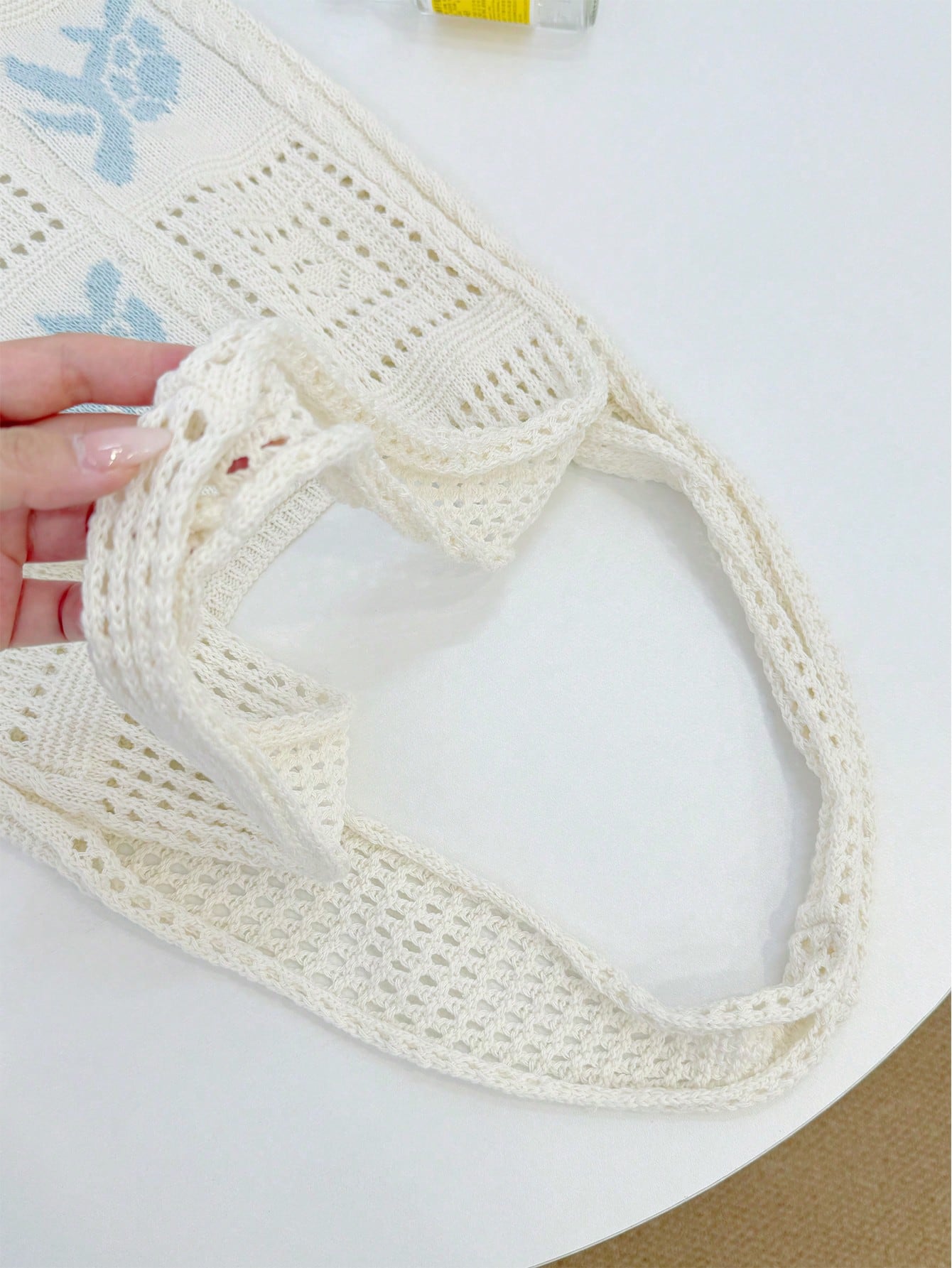 Summer Lady Daily Use Lightweight Tote Bags Sea Turtle Pattern Hollowed Out Knitted Crochet Beach Shopping Bags,Back To School Bag