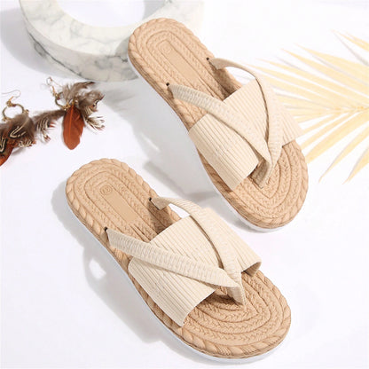 Summer Outdoor Beach Walking Travel Flats Shoes For Women Womens Open Toe Thong Dressy Sandals Flip Flops Slides
