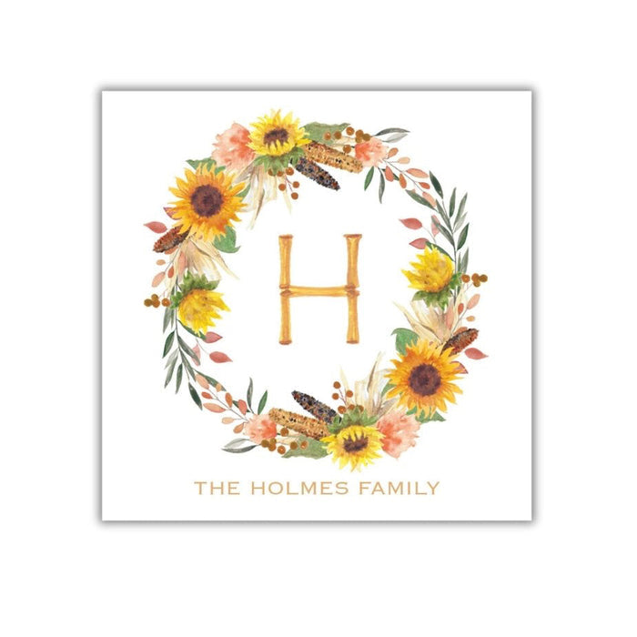 Sunflower Wreath Gift Tag