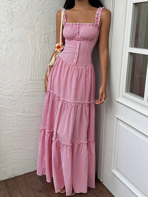 Sunnyshic Flowy Dress, Elegant Lady-Like Style