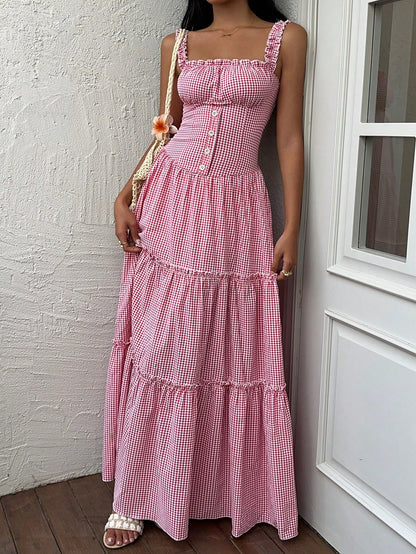 Sunnyshic Flowy Dress, Elegant Lady-Like Style