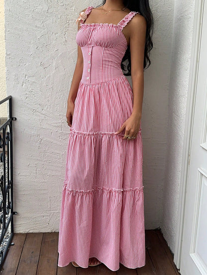 Sunnyshic Flowy Dress, Elegant Lady-Like Style