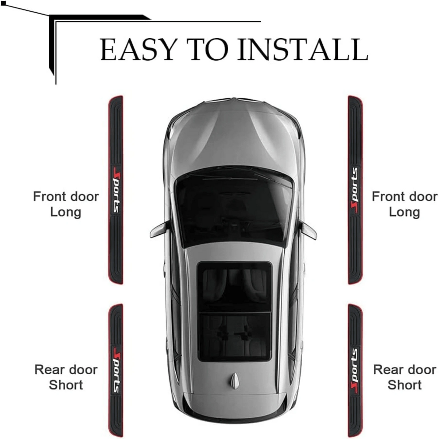 Super Durable And Suitable For Car Door Threshold Protection Strips, Universal Modified Anti Scratch Stickers, Exclusive For Door Welcome Foot Pedals, Enhancing The Appearance And Sense Of Safety Insi