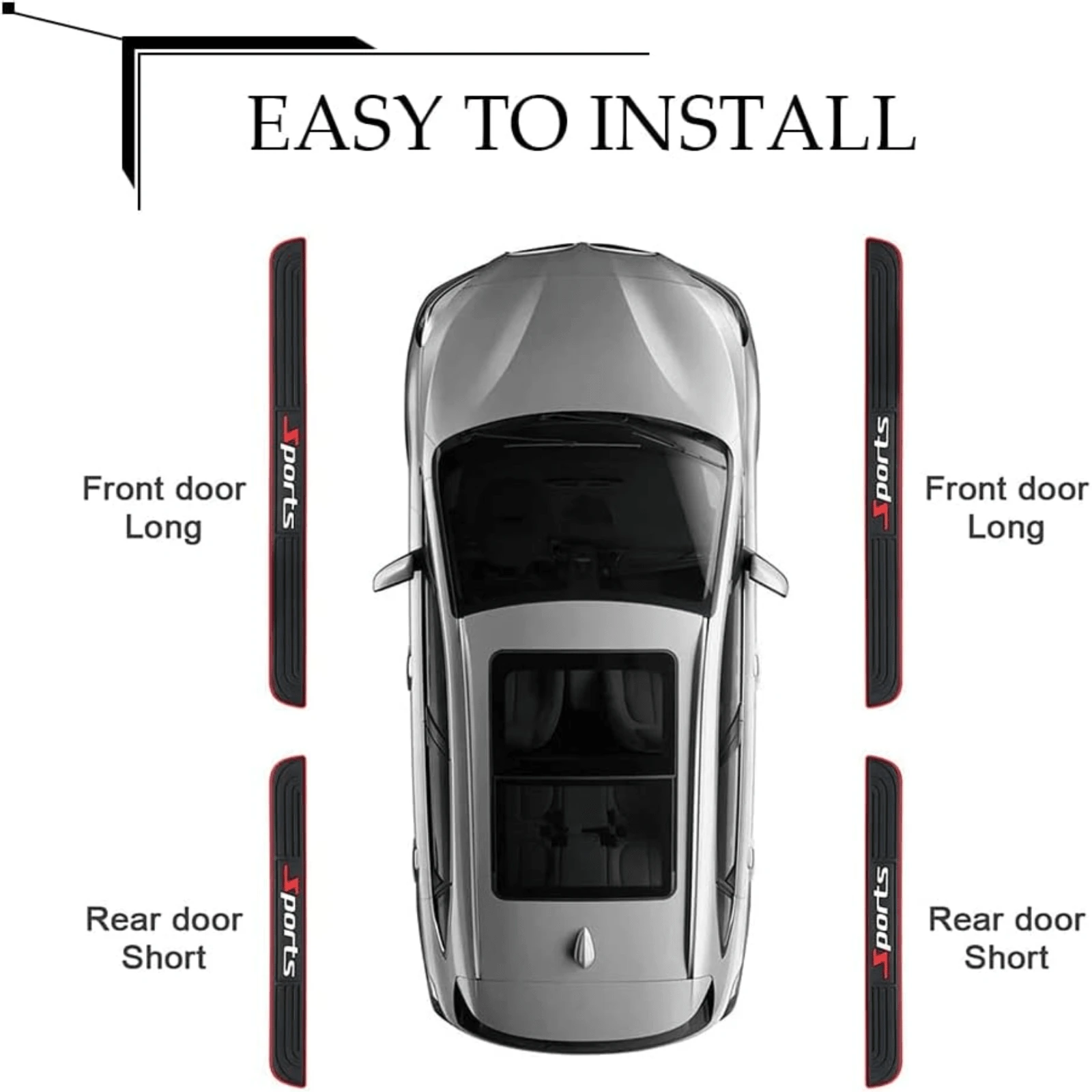 Super Durable And Suitable For Car Door Threshold Protection Strips, Universal Modified Anti Scratch Stickers, Exclusive For Door Welcome Foot Pedals, Enhancing The Appearance And Sense Of Safety Insi
