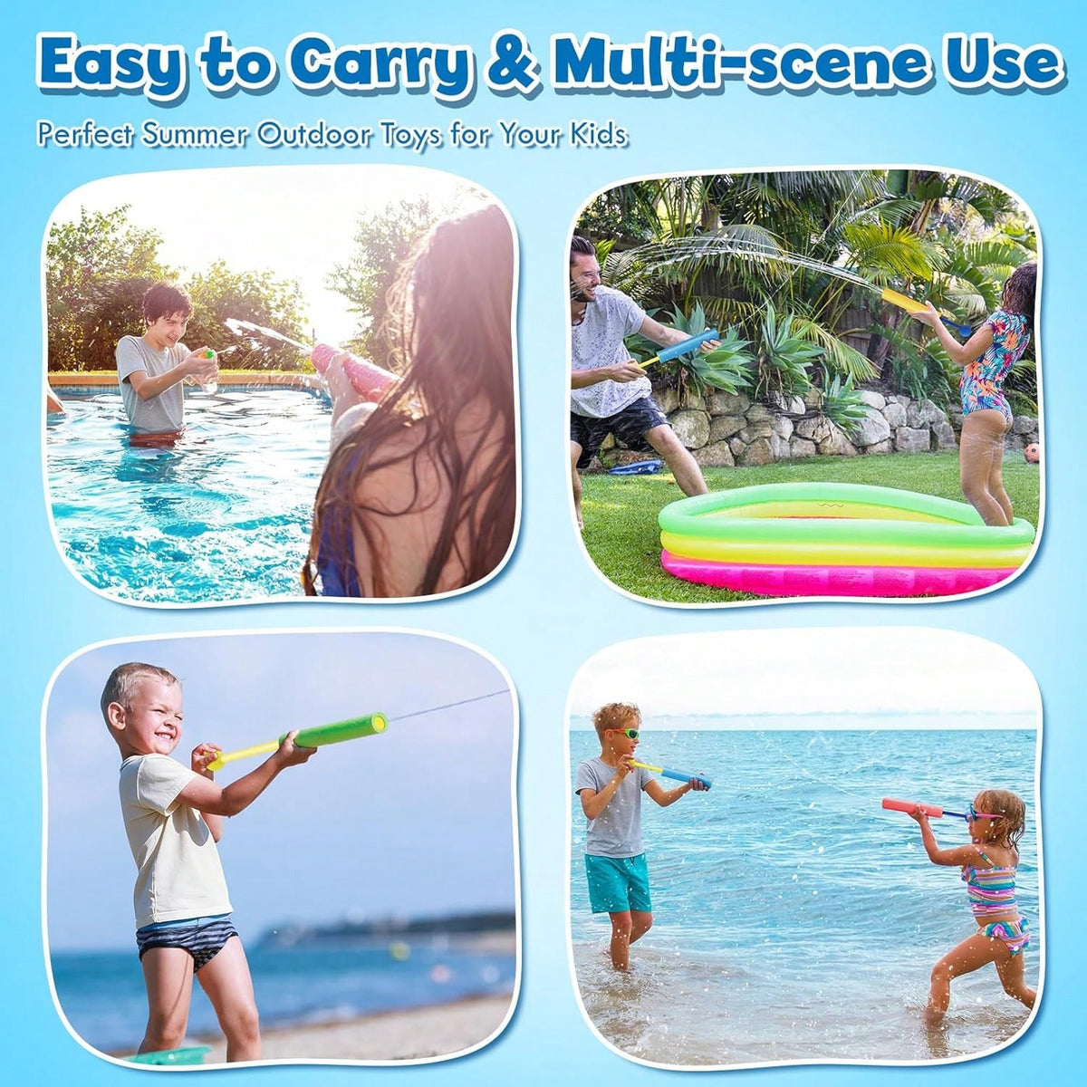 Super Water Gun Foam Spray Gun, Outdoor Toys For Beach Swimming Pool, Summer Party Family Games, Suitable For Children And Adults