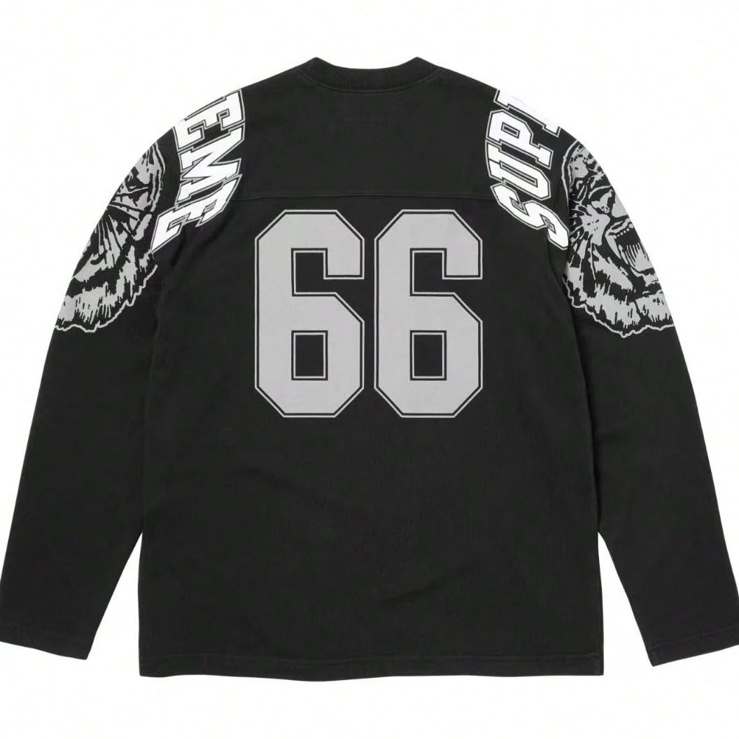 Supreme Mascot L/S Football Top FW25| All-Cotton Long-Sleeve Jersey Shirt, Unisex Layering Outerwear For Men & Women