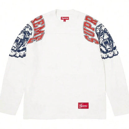 Supreme Mascot L/S Football Top FW25| All-Cotton Long-Sleeve Jersey Shirt, Unisex Layering Outerwear For Men & Women