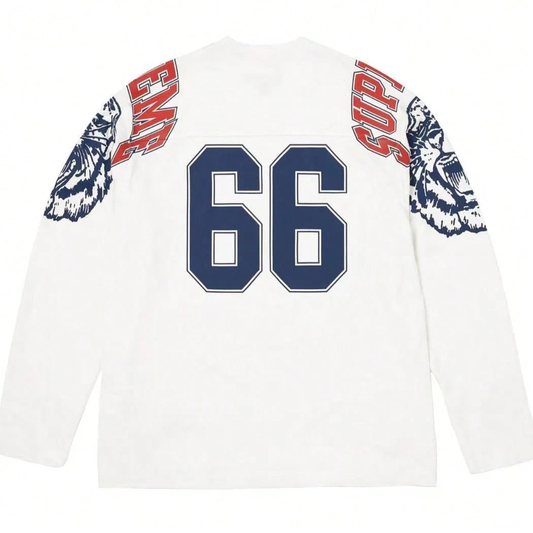 Supreme Mascot L/S Football Top FW25| All-Cotton Long-Sleeve Jersey Shirt, Unisex Layering Outerwear For Men & Women