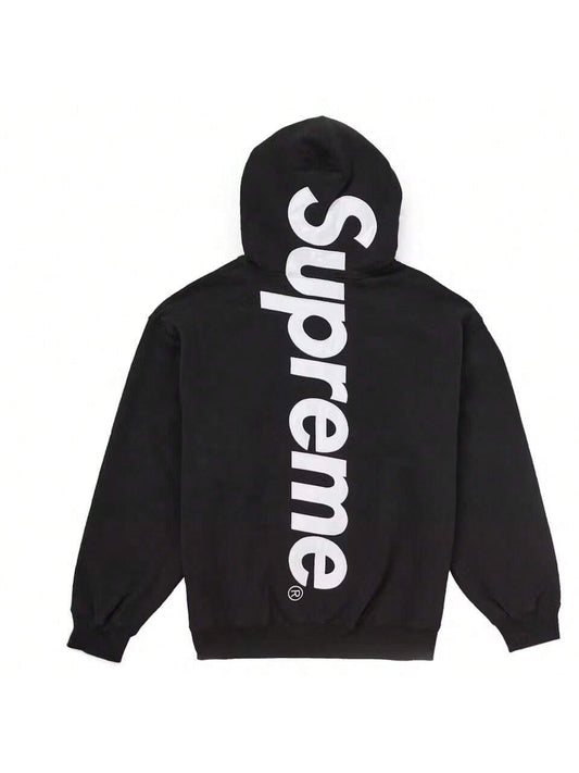 Supreme Satin Applique Hoodie FW24| Premium Heavyweight Crossgrain Fleece Hoodie, Streetwear Layering Set For Men & Women