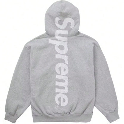 Supreme Satin Applique Hoodie FW24| Premium Heavyweight Crossgrain Fleece Hoodie, Streetwear Layering Set For Men & Women
