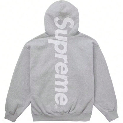 Supreme Satin Applique Hoodie FW24| Premium Heavyweight Crossgrain Fleece Hoodie, Streetwear Layering Set For Men & Women