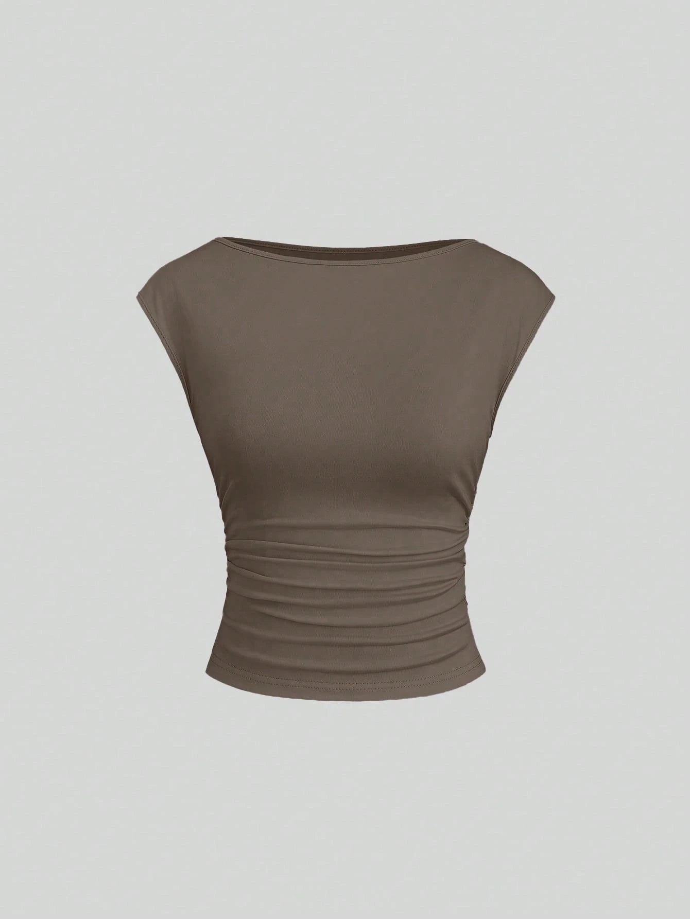 Sweetra 3pcs/Set Sexy Cut-Out Back Breathable Moisture Wicking Fitted Short Sleeve Women Top/Tee Set