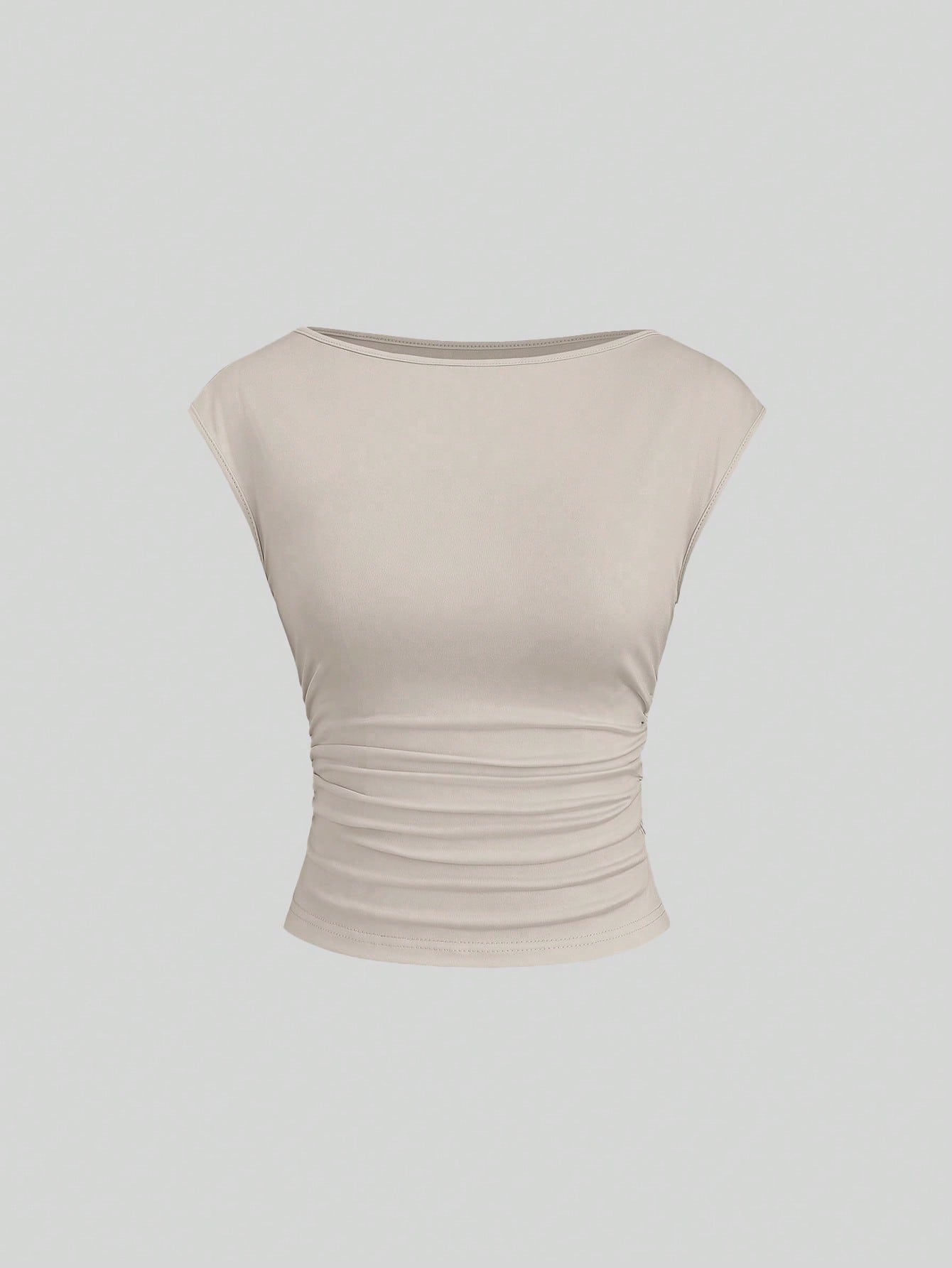 Sweetra 3pcs/Set Sexy Cut-Out Back Breathable Moisture Wicking Fitted Short Sleeve Women Top/Tee Set