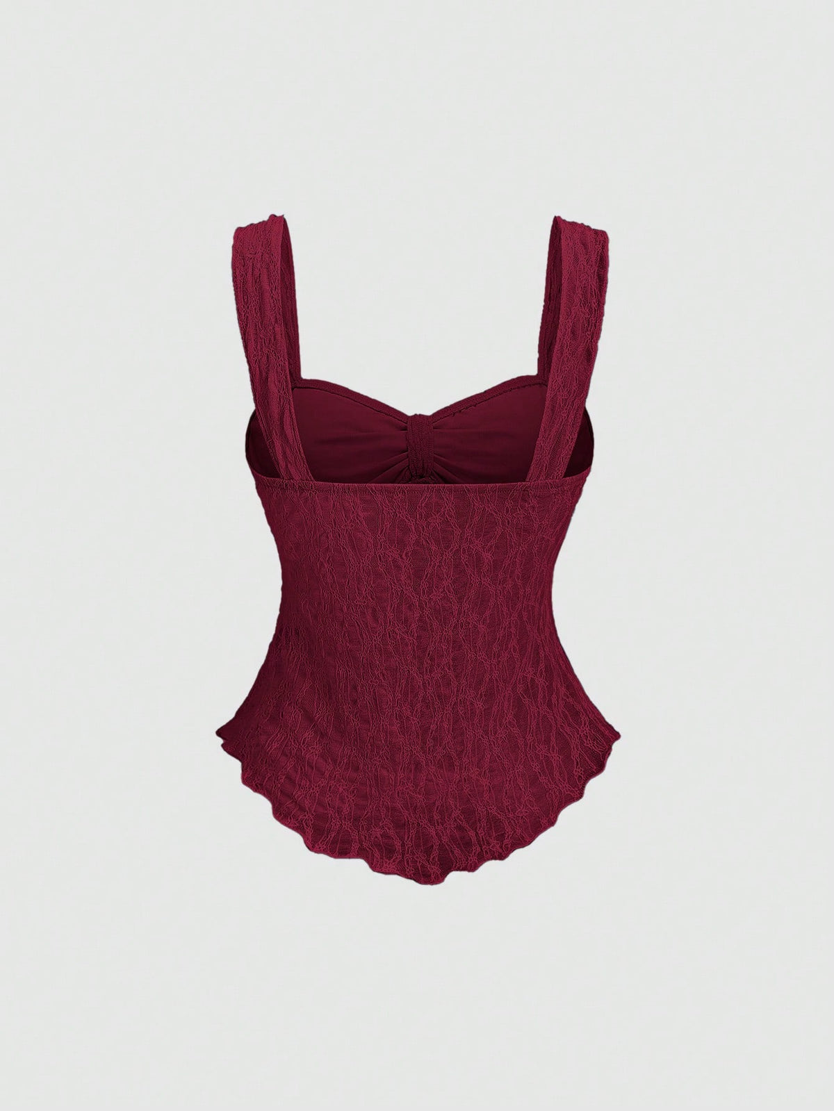 Sweetra Cropped Tube Top With Bowknot And Textured Print