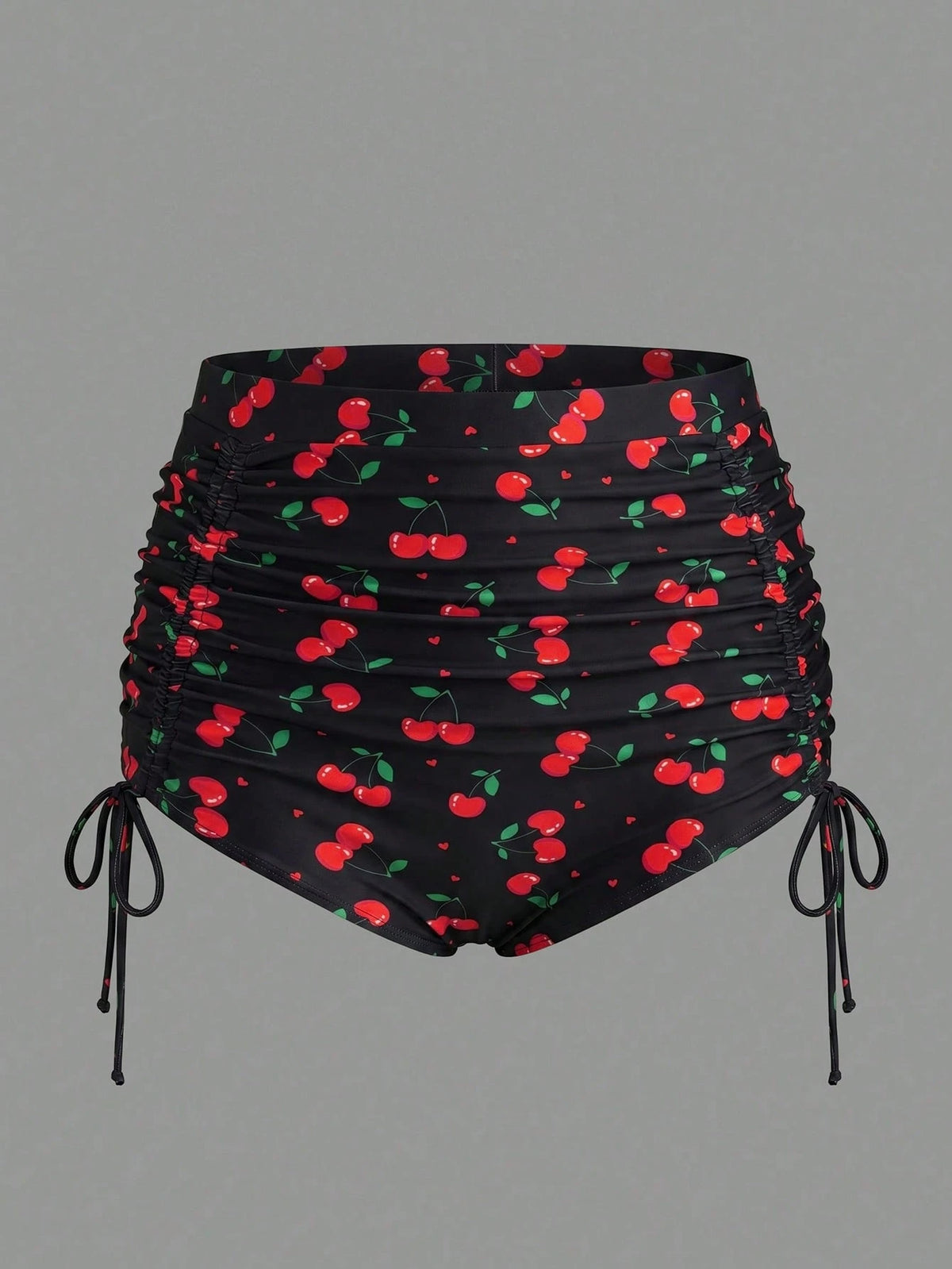 Sweetra CURVE Plus Size Women's Fashionable Cherry Printed Swim Bottom,Summer Beach