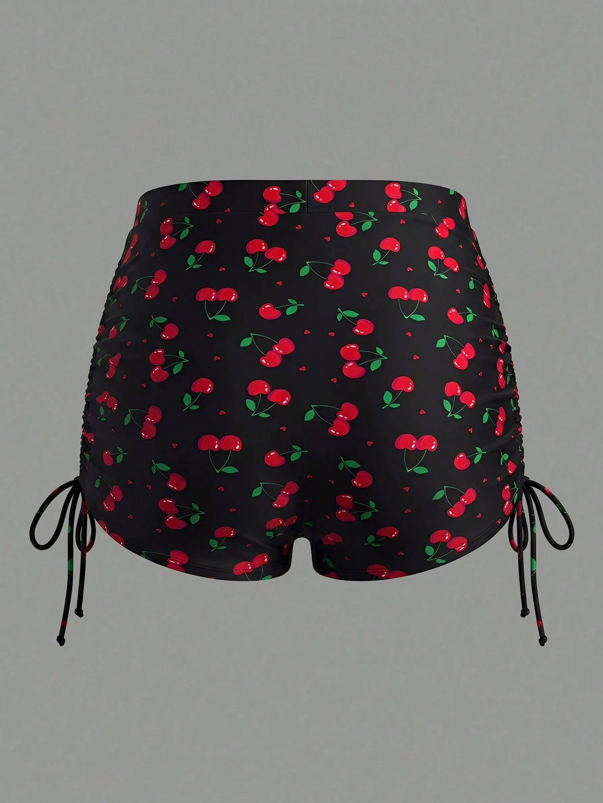 Sweetra CURVE Plus Size Women's Fashionable Cherry Printed Swim Bottom,Summer Beach