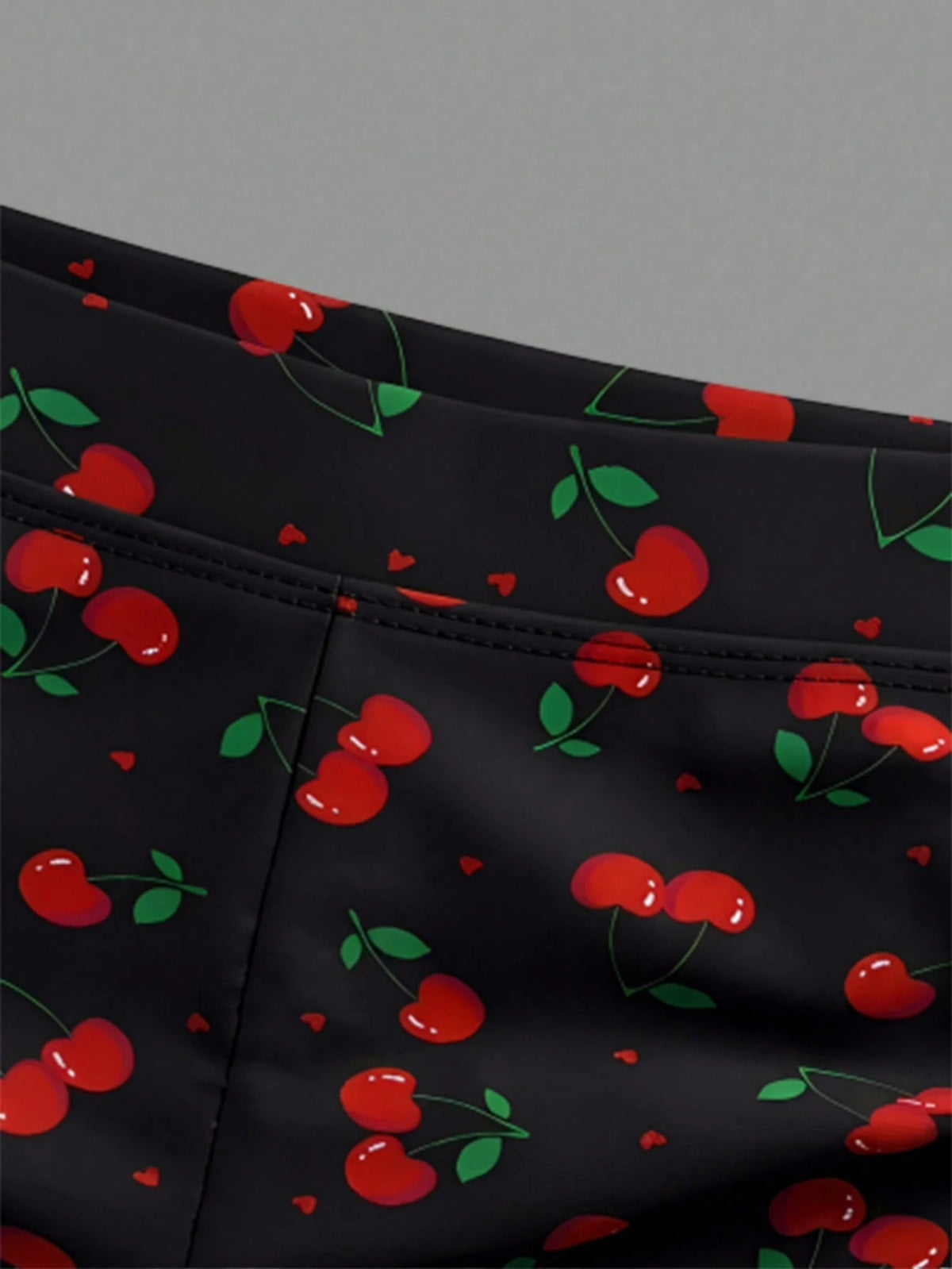 Sweetra CURVE Plus Size Women's Fashionable Cherry Printed Swim Bottom,Summer Beach