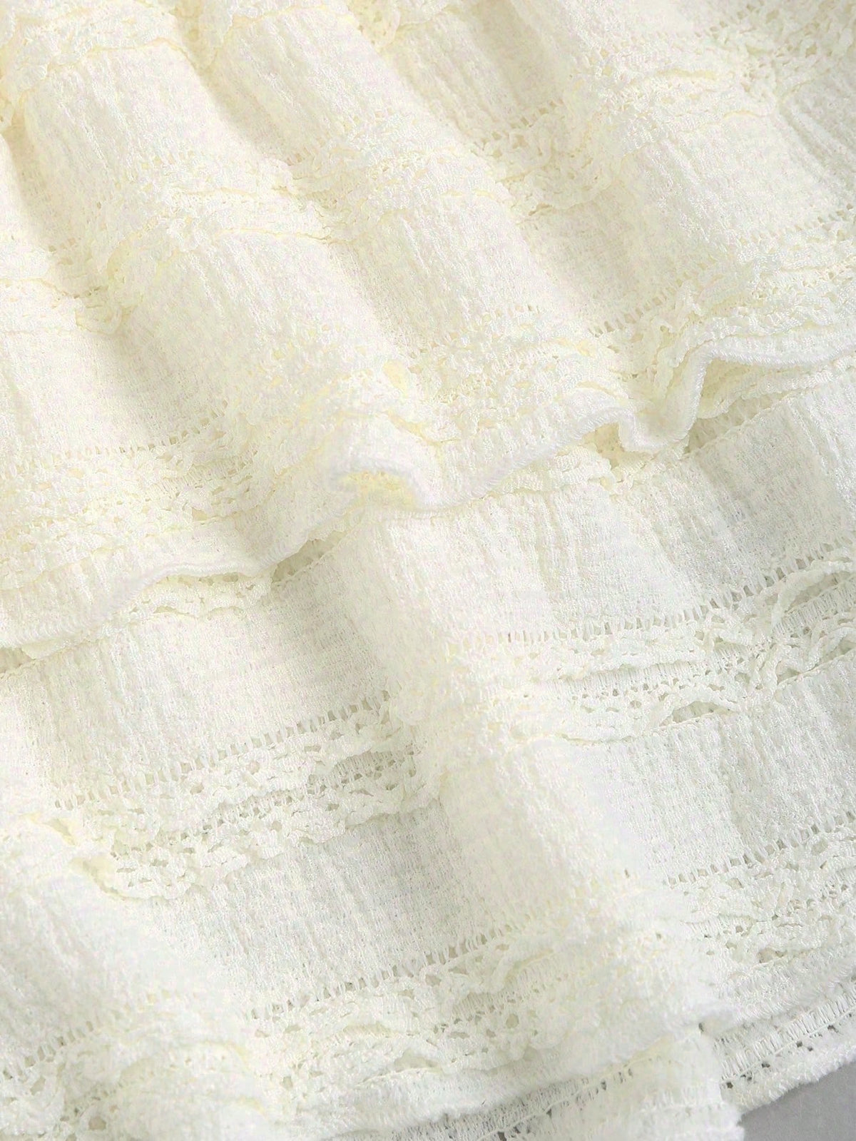 Sweetra Solid Color Ruffle Trim Number Print Double Layered Hem Skirt, Casual & Resort Y2K
