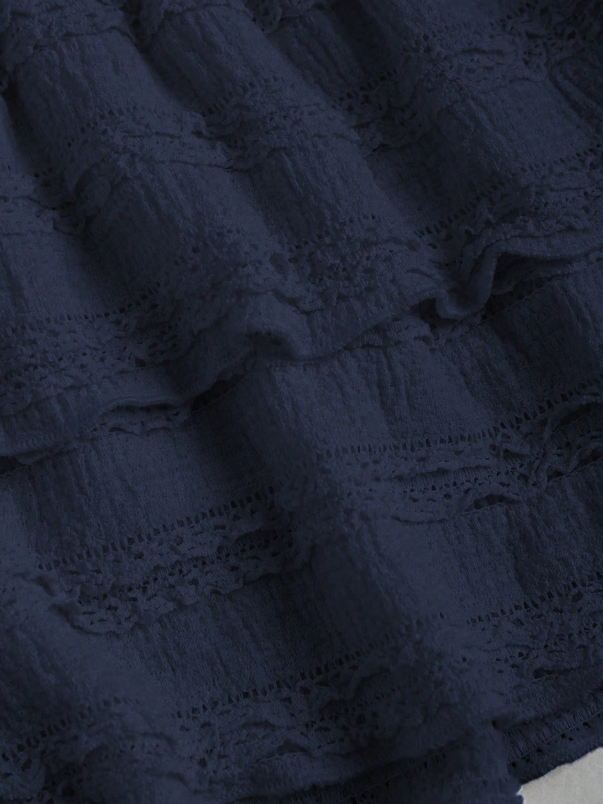 Sweetra Solid Color Ruffle Trim Number Print Double Layered Hem Skirt, Casual & Resort Y2K