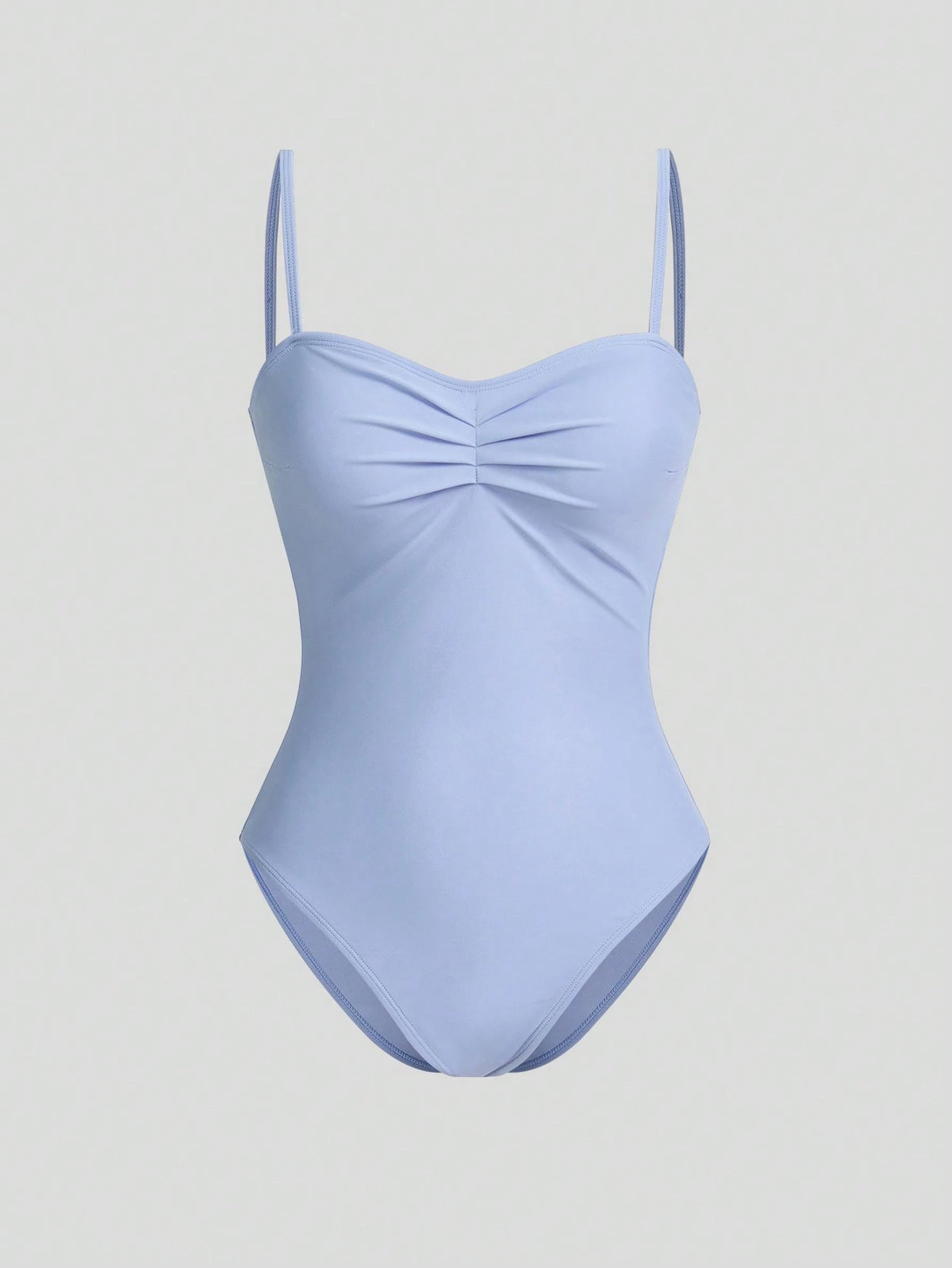 Sweetra Women's Blue Cute And Flirty One-Piece Swimsuit & Cover Up Skirt For Vacation Summer Beach