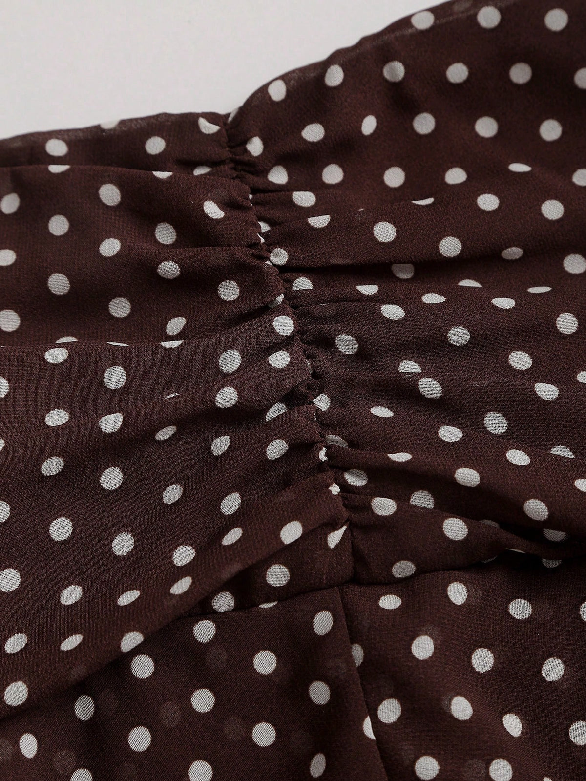 Sweetra Women's Brown And White Polka Dot Pleated Elegant Multi-Layer Cake A-Line Mini Skirt, Sweet Retro, Summer, Cute, Date Commuter Skirt
