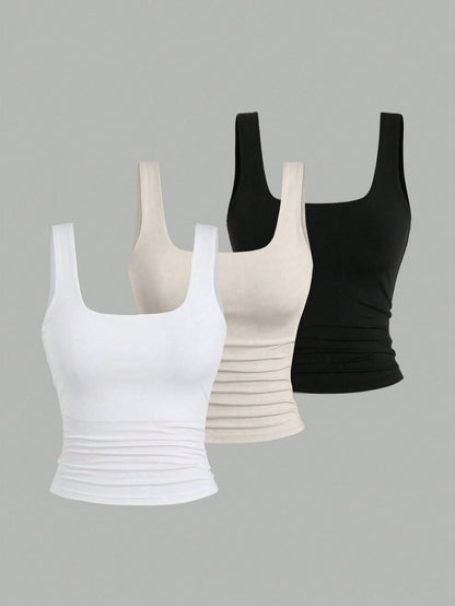Sweetra Women's Casual Versatile Tank Top, Summer Graphic Cheetah Print Tees Women Tops