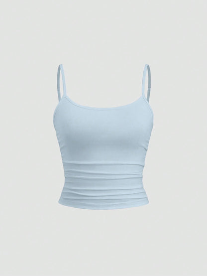 Sweetra Women's Fitted Cami Top, Slim Fit, Layering Sleeveless Top Y2K