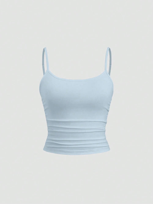 Sweetra Women's Fitted Cami Top, Slim Fit, Layering Sleeveless Top Y2K