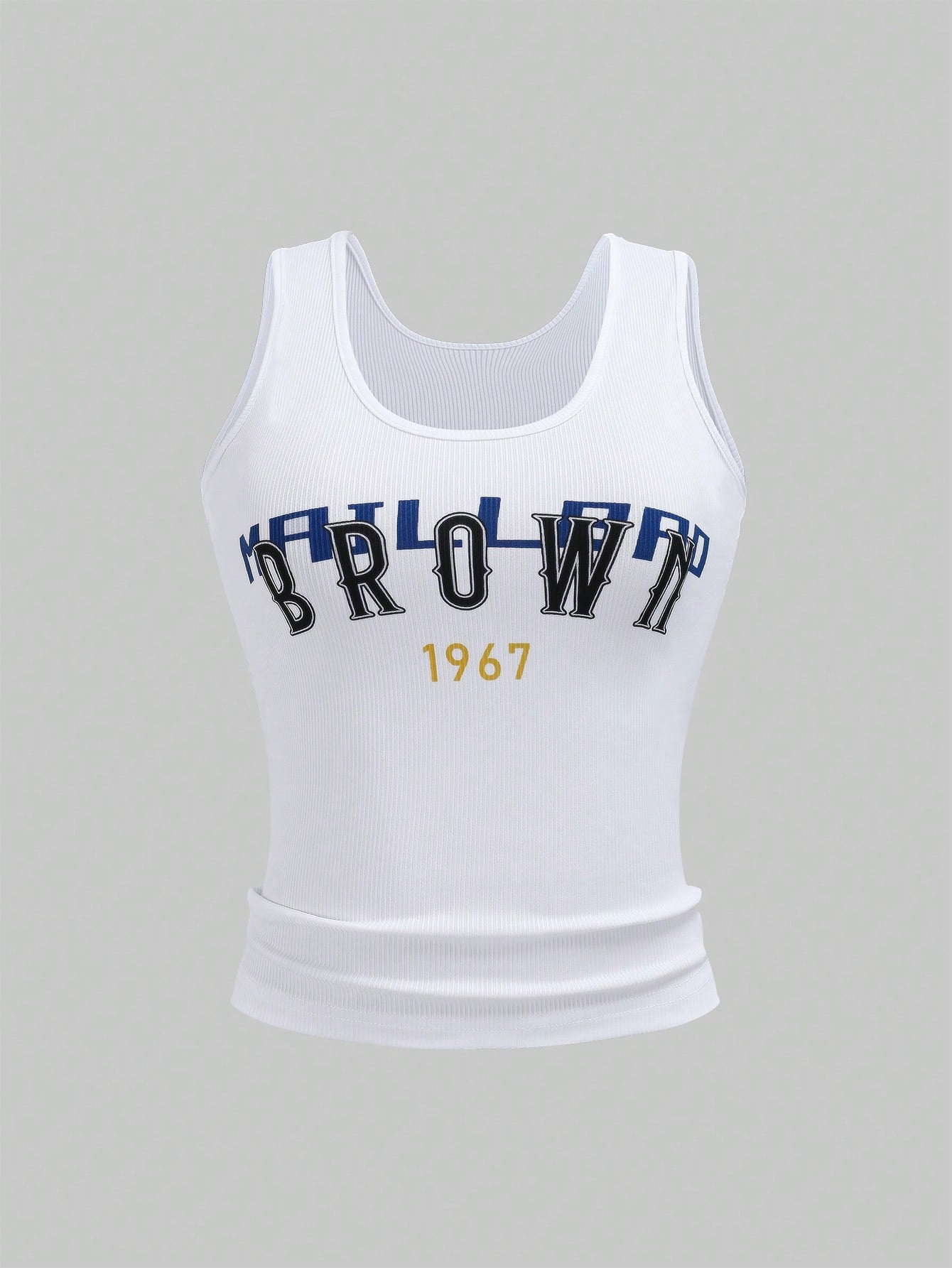 Sweetra Women's Slim Fit Letter Print Tank Top Graphic Tees Women Tops