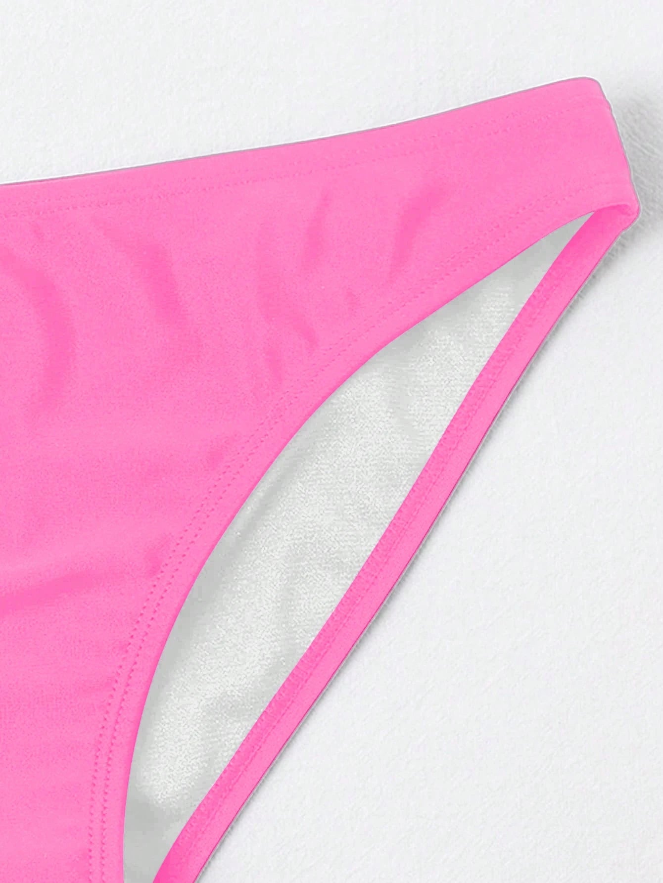 Swim Basics Solid Color Elastic Bikini Bottom For Summer Beach