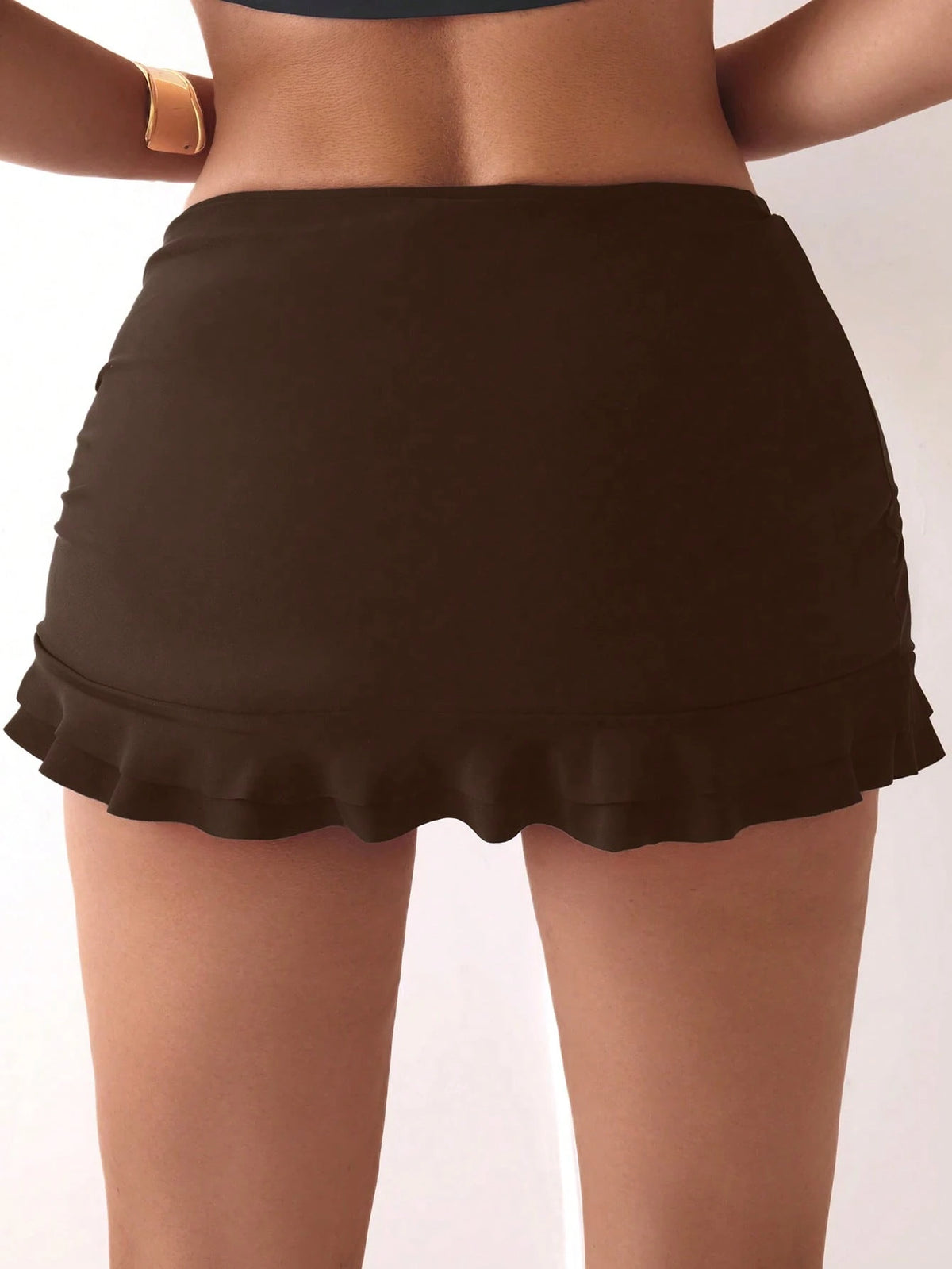 Swim Chiccia Women's Ruffled Hem Tie-Up Sexy Bikini Skirt