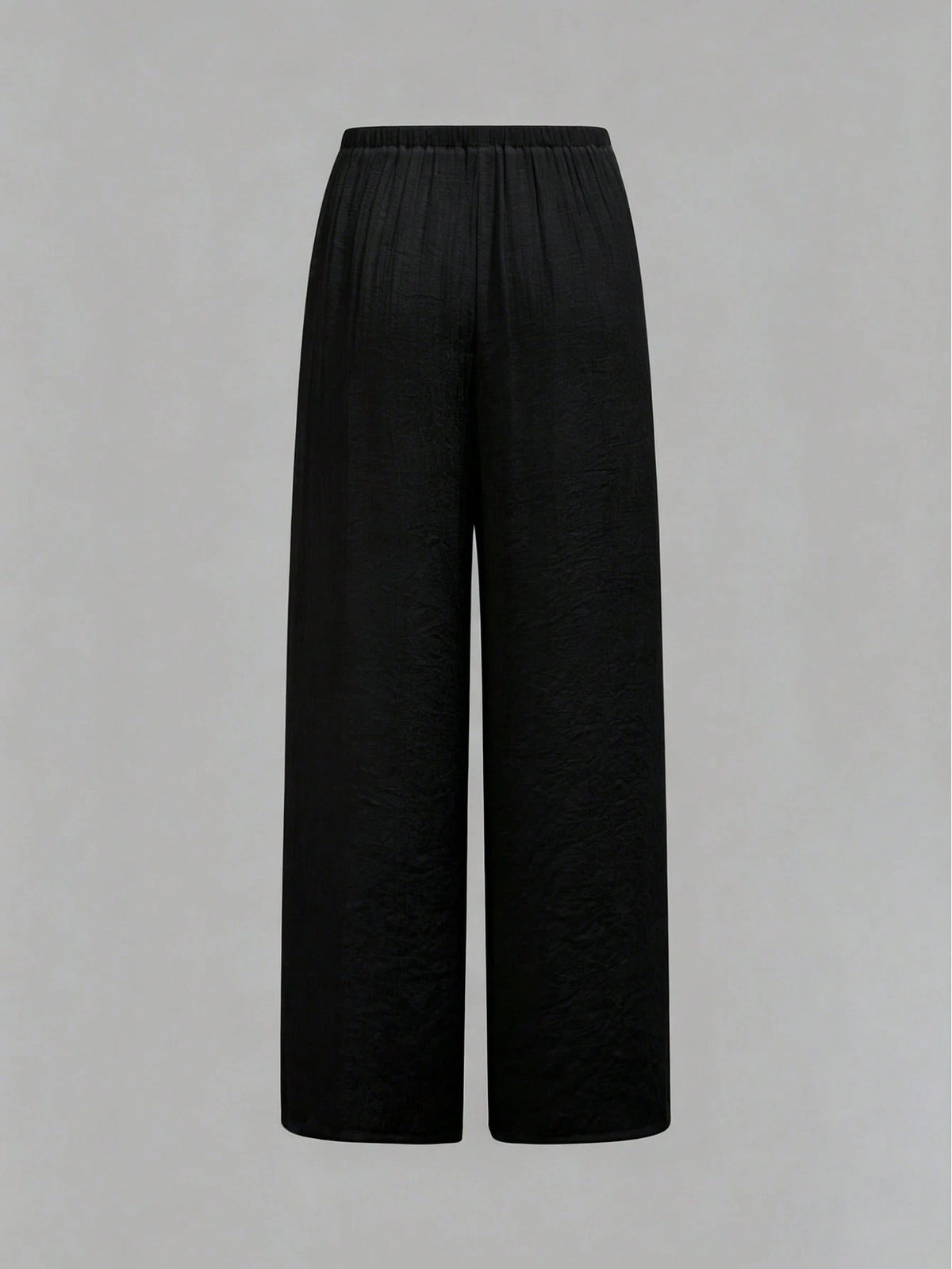 Swim Chiccia Women Summer Chiffon Solid Color Drawstring Waist Wide Leg Cover-Up Pants, Beach