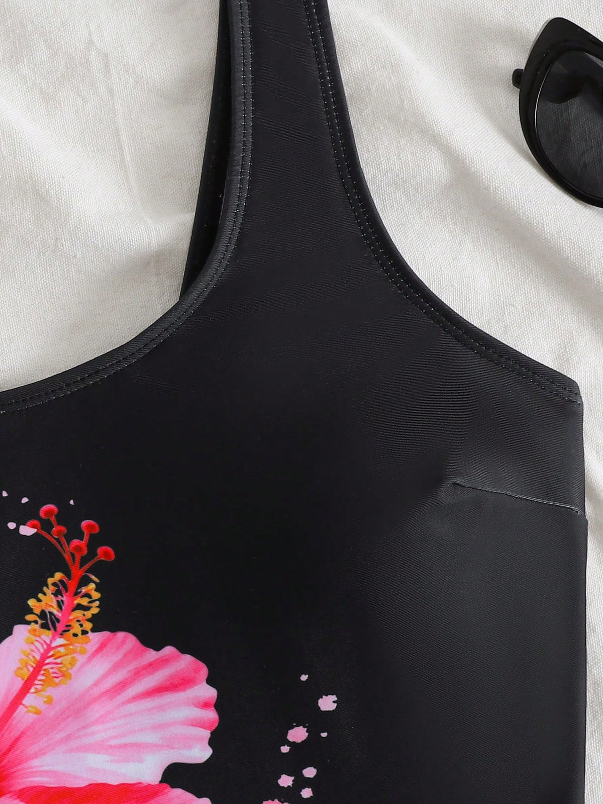 Swim Lushoire 2pcs/Set Women's Floral Print Bikini Swimsuit, European And American Style