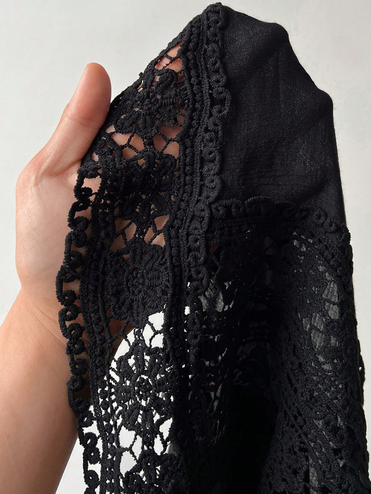 Swim Lushoire Plus Size Women Lace Patchwork Deep V-Neck Casual Beach Cover Up For Summer Beach Vacation