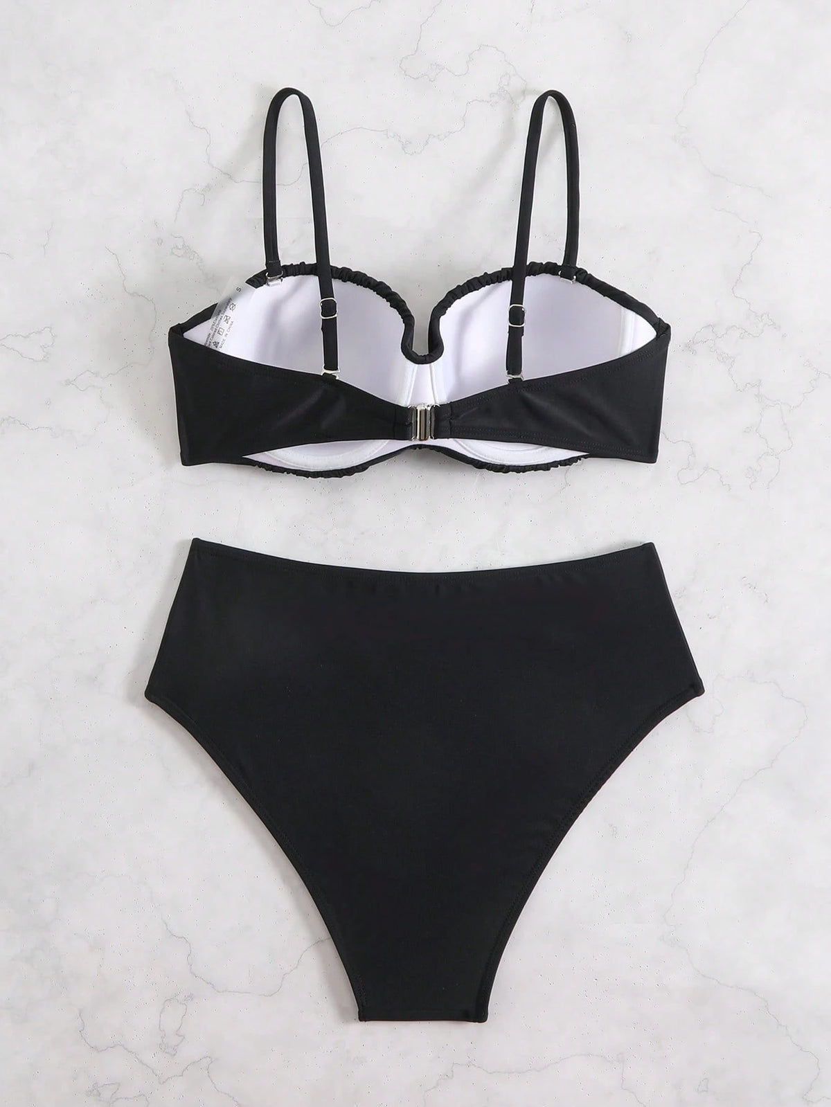 Swim Lushoire Springbreak Solid Push-Up Underwire Two-Piece Bikini Swimwear For Women For Summer Beach Vacation