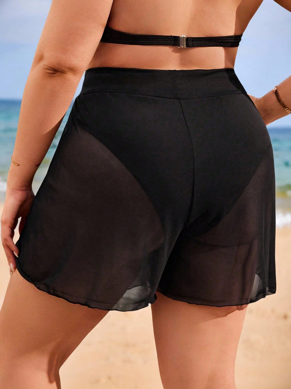 Swim Lushoire Summer Beach Women's Plus Size Wrap Around Swimwear Bottom