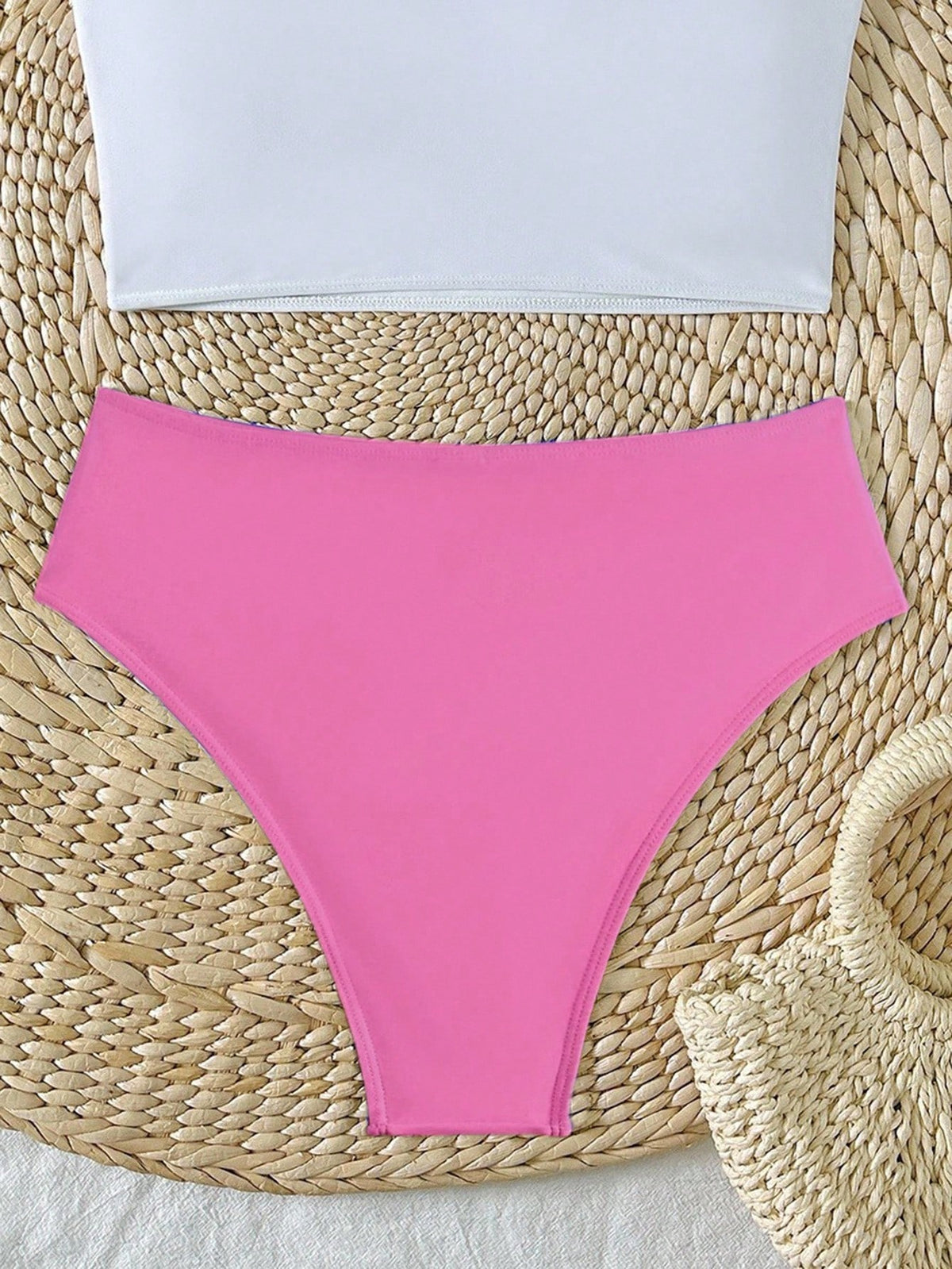 Swim Mod Women's Summer Beach Letter & Palm Tree Print Tankini Swimwear Sets