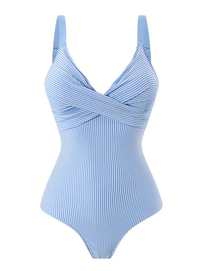 Swim Oasis 2026 New Spring/Summer Women 2 Pieces Swimsuit With Skirt, Special Fabric Beach Holiday Elegant Casual Swimwear Set