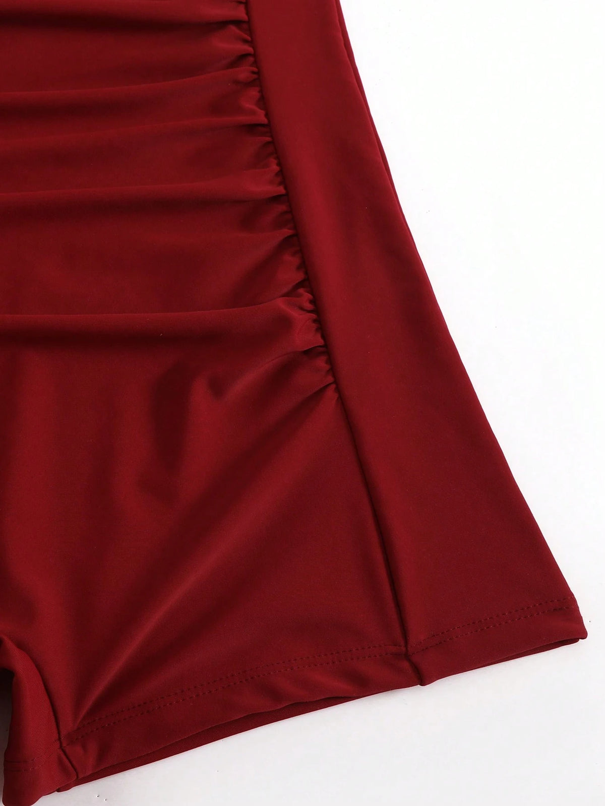 Swim Vcay 2025 Women Beach Vacation Solid Color Halter Tie-Up Casual One Piece Swimsuit Summer