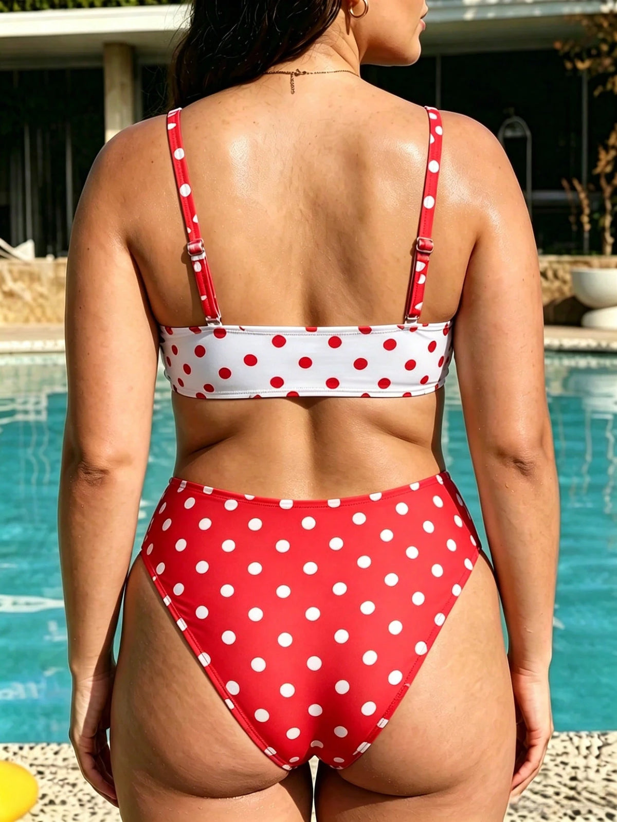 Swim Vcay Plus Size 2026 New Ditsy Floral Bikini Set, Women Summer Beach Vacation Outfit