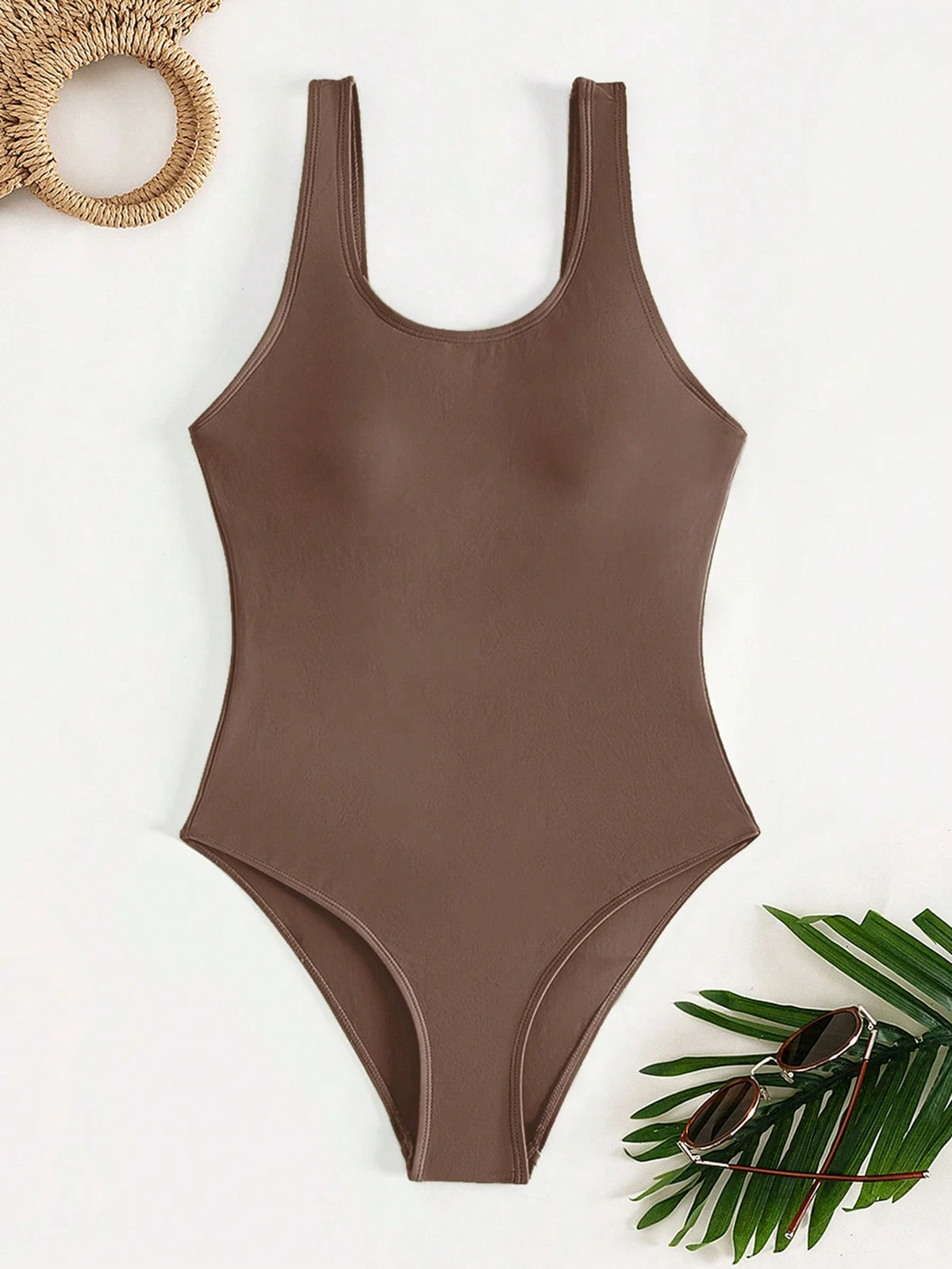 Swim Vcay Summer Beach Solid Neon One Piece Swimsuit Bathing Suit
