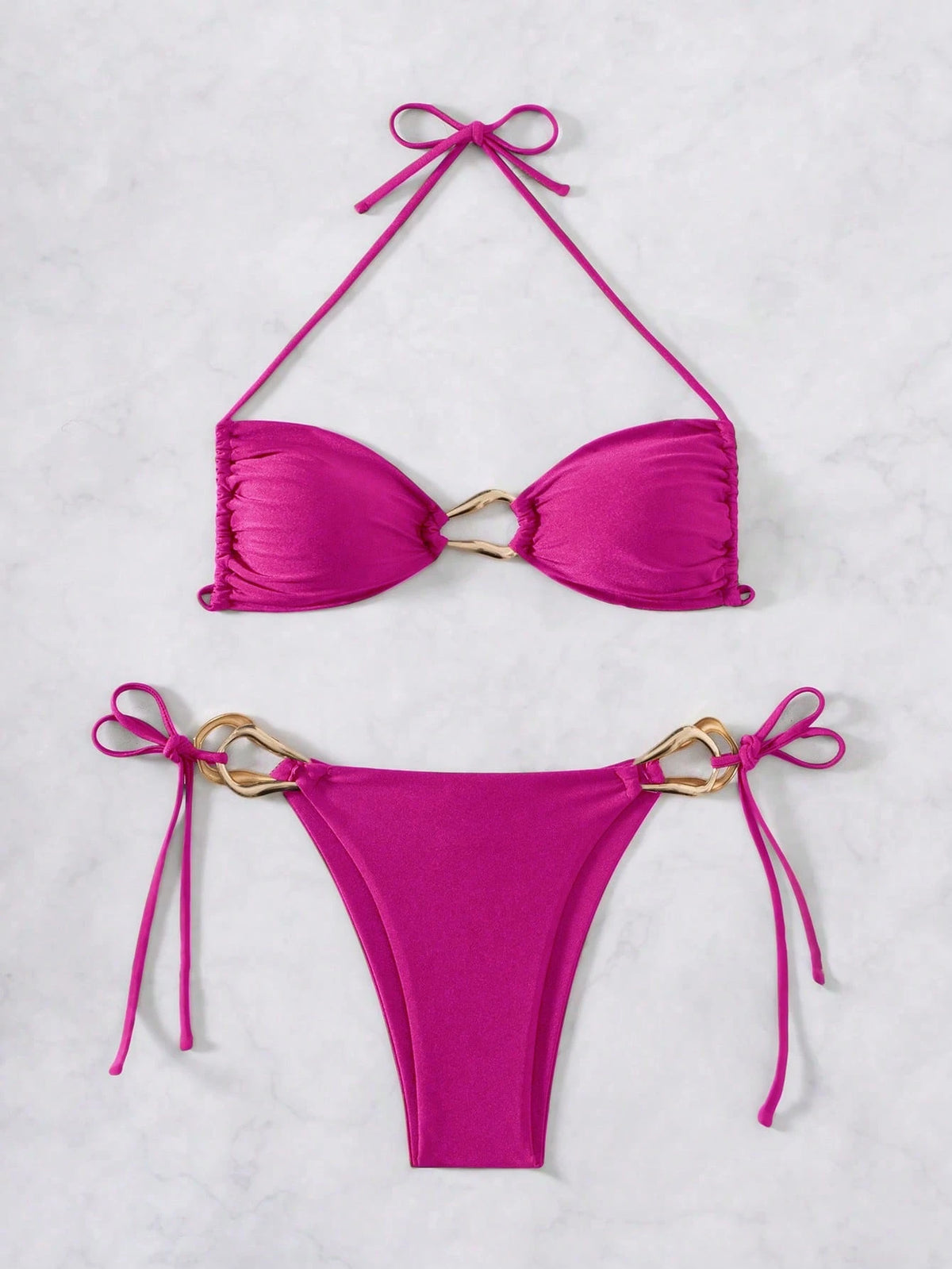 Swim Vcay Women Spring Break Beach Outfits- Sexy Halter Lace Hollow Out Beach Resort Swimsuit Set For Summer Beach Vacation