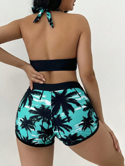 Swim Women's Vacation Style Printed Bikini Set (Printed Pattern Random)