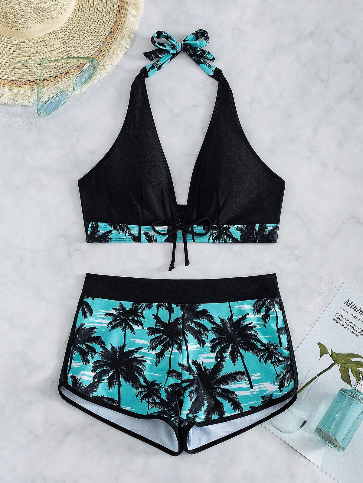 Swim Women's Vacation Style Printed Bikini Set (Printed Pattern Random)