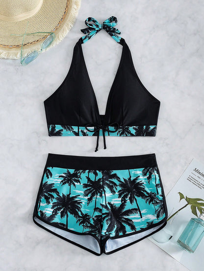 Swim Women's Vacation Style Printed Bikini Set (Printed Pattern Random)