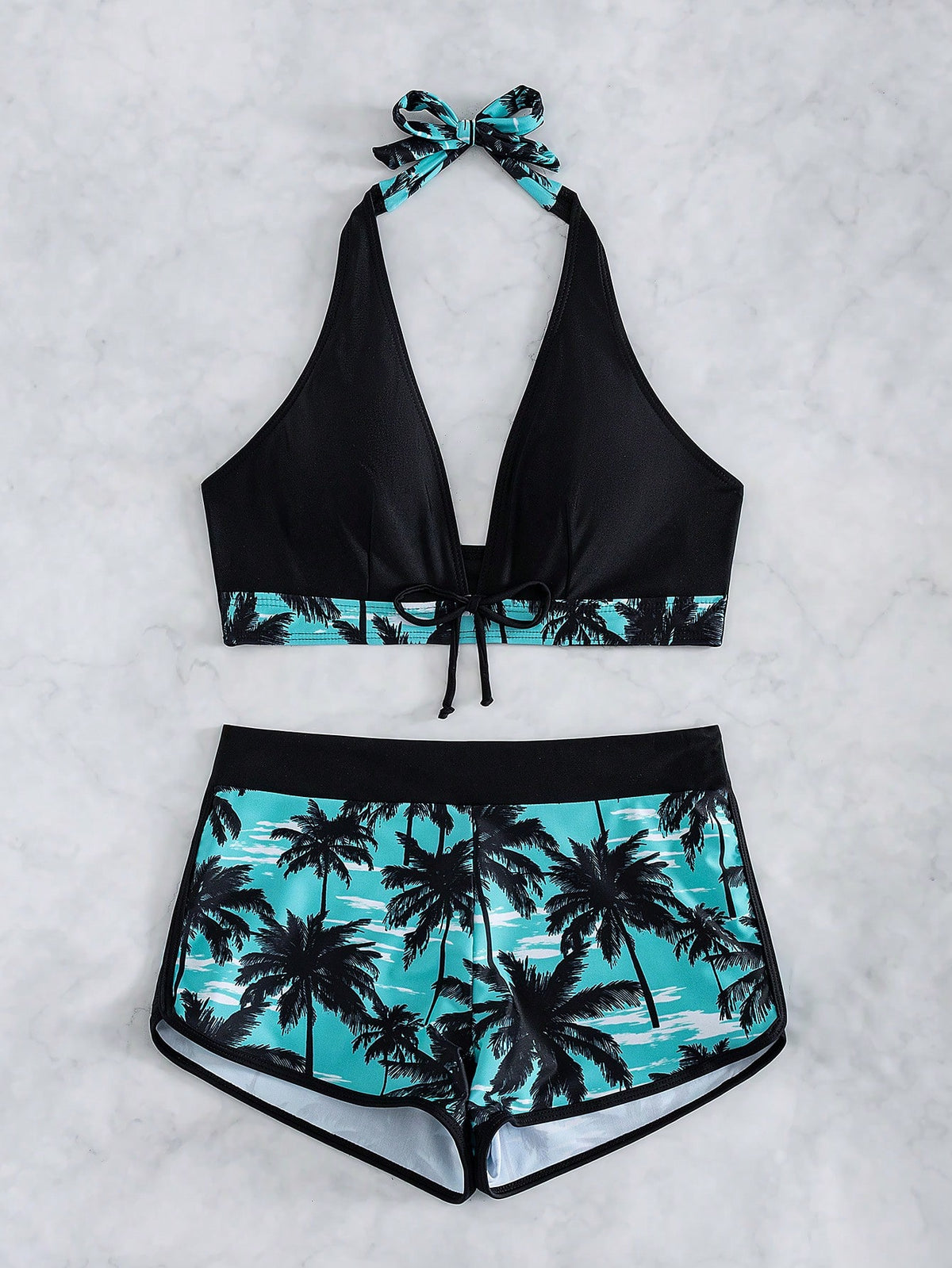 Swim Women's Vacation Style Printed Bikini Set (Printed Pattern Random)